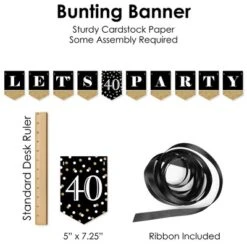 Big Dot Of Happiness Adult 40th Birthday - Gold - Birthday Party Supplies Decoration Kit - Decor Galore Party Pack - 51 Pieces 11 Big Dot Of Happiness Adult 40th Birthday - Gold - Birthday Party Supplies Decoration Kit - Decor Galore Party Pack - 51 Pieces -Party Planers Store GUEST 3cce99f2 3556 413e 896f 79bd8f80ea5a