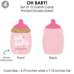 Big Dot Of Happiness Hello Little One - Pink And Gold - 4 Girl Baby Shower Games - 10 Cards Each - Gamerific Bundle -Party Planers Store GUEST 3d254578 2ebc 4764 92d8 c9d2d78ba972