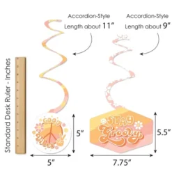 Big Dot Of Happiness Stay Groovy - Boho Hippie Party Hanging Decor - Party Decoration Swirls - Set Of 40 -Party Planers Store GUEST 3d6036ba c121 4152 9f26 5cafb4861d33