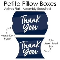 Big Dot Of Happiness Navy Blue Elegantly Simple - Favor Gift Boxes - Guest Party Favors Petite Pillow Boxes - Set Of 20 -Party Planers Store GUEST 3d76e4cb 7198 4042 987f 444f9e147288