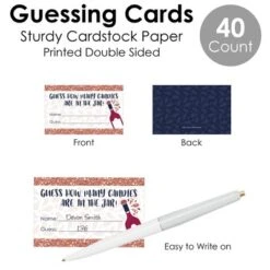 Big Dot Of Happiness But First, Wine - How Many Candies Wine Tasting Party Game - 1 Stand And 40 Cards - Candy Guessing Game -Party Planers Store GUEST 3d904334 98a4 4367 b5eb d4f7c7c42ec1