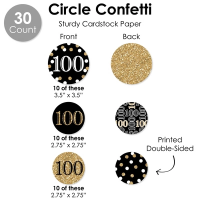 Big Dot Of Happiness Adult 100th Birthday - Gold - Birthday Party Supplies Decoration Kit - Decor Galore Party Pack - 51 Pieces 8 Big Dot Of Happiness Adult 100th Birthday - Gold - Birthday Party Supplies Decoration Kit - Decor Galore Party Pack - 51 Pieces - Image 6