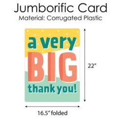 Big Dot Of Happiness A Very Big Thank You - Gratitude Giant Greeting Card - Big Shaped Jumborific Card - 16.5 X 22 Inches -Party Planers Store GUEST 3e54518d 42e8 4214 8e20 b7b9687a53a3