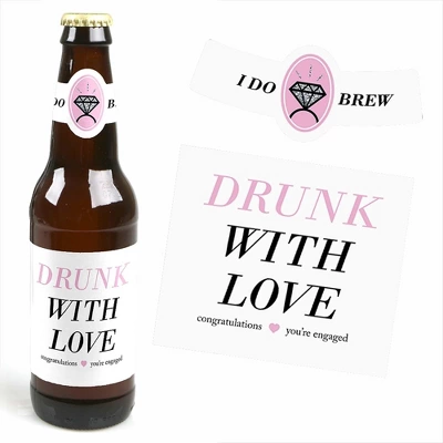 Big Dot Of Happiness Omg, You're Getting Married - Engagement Party Decorations For Women - 6 Beer Bottle Label Stickers And 1 Carrier 4 Big Dot Of Happiness Omg, You're Getting Married - Engagement Party Decorations For Women - 6 Beer Bottle Label Stickers And 1 Carrier - Image 2