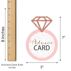 Big Dot Of Happiness Bride Squad - Ring Wish Card Rose Gold Bridal Shower Or Bachelorette Party Activities - Shaped Advice Cards Game - Set Of 20 -Party Planers Store GUEST 3f04eb26 15df 4c7c b08f c67283c0b105