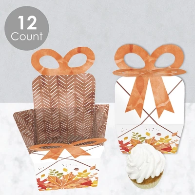 Big Dot Of Happiness Fall Foliage - Square Favor Gift Boxes - Autumn Leaves Party Bow Boxes - Set Of 12 4 Big Dot Of Happiness Fall Foliage - Square Favor Gift Boxes - Autumn Leaves Party Bow Boxes - Set Of 12 - Image 2