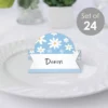 Big Dot Of Happiness Blue Daisy Flowers - Floral Party Tent Buffet Card - Table Setting Name Place Cards - Set Of 24