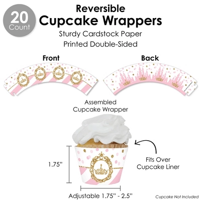 Big Dot Of Happiness Little Princess Crown - Pink & Gold Baby Shower Or Birthday Party Favors And Cupcake Kit - Fabulous Favor Party Pack - 100 Pieces 5 Big Dot Of Happiness Little Princess Crown - Pink & Gold Baby Shower Or Birthday Party Favors And Cupcake Kit - Fabulous Favor Party Pack - 100 Pieces - Image 3