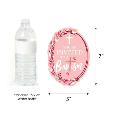 Big Dot Of Happiness Baptism Pink Elegant Cross - Shaped Fill-in Invitations - Girl Religious Party Invitation Cards With Envelopes - Set Of 12 5 Big Dot Of Happiness Baptism Pink Elegant Cross - Shaped Fill-in Invitations - Girl Religious Party Invitation Cards With Envelopes - Set Of 12 - Image 3