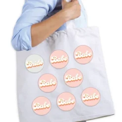 Big Dot Of Happiness Bride's Babes - 3 Inch Bachelorette Party Badge - Pinback Buttons - Set Of 8