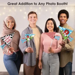 Big Dot Of Happiness Farm Animals - Triangle Barnyard Baby Shower Or Birthday Party Photo Props - Pennant Flag Centerpieces - Set Of 20 -Party Planers Store GUEST 437c3159 3264 4b5c bb18 f9cd49f043b4