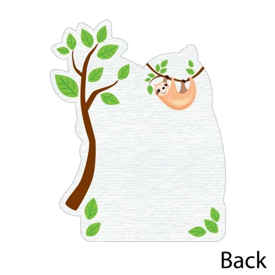 Big Dot Of Happiness Let's Hang - Sloth - Shaped Thank You Cards - Baby Shower Or Birthday Party Thank You Note Cards With Envelopes - Set Of 12 5 Big Dot Of Happiness Let's Hang - Sloth - Shaped Thank You Cards - Baby Shower Or Birthday Party Thank You Note Cards With Envelopes - Set Of 12 - Image 3