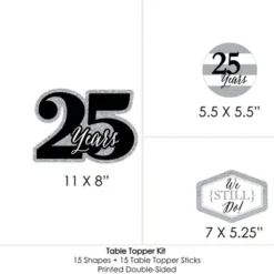 Big Dot Of Happiness We Still Do - 25th Wedding Anniversary - Anniversary Party Centerpiece Sticks - Table Toppers - Set Of 15 -Party Planers Store GUEST 43bda85c f1cb 42b6 abb7 7caadae930f2