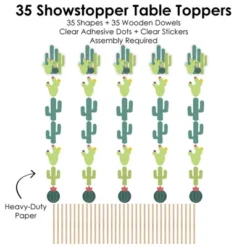 Big Dot Of Happiness Prickly Cactus Party - Fiesta Party Centerpiece Sticks - Showstopper Table Toppers - 35 Pieces -Party Planers Store GUEST 43ef9cf9 2ca8 43bb ae2e ef14cc0c6ad3