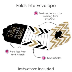 Big Dot Of Happiness Tassel Worth The Hassle - Gold - Fill-In Cards - Graduation Party Fold And Send Invitations - Set Of 8 -Party Planers Store GUEST 443c3d5d db9a 4f9d acbd aa333d9ce78f