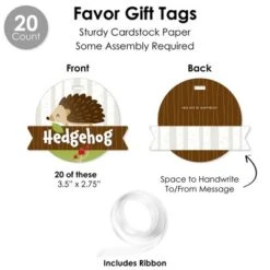 Big Dot Of Happiness Forest Hedgehogs - Woodland Birthday Party Or Baby Shower Favors And Cupcake Kit - Fabulous Favor Party Pack - 100 Pieces -Party Planers Store GUEST 44436862 9466 4304 ab44 ae51f1efc7e3