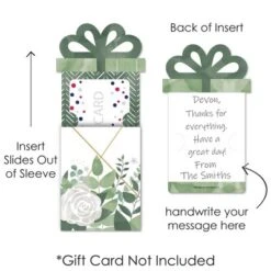 Big Dot Of Happiness Boho Botanical - Greenery Party Money And Gift Card Sleeves - Nifty Gifty Card Holders - Set Of 8 -Party Planers Store GUEST 44778b12 6f72 42d2 84dd 503948c743f7
