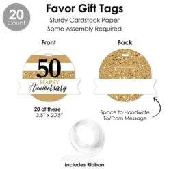 Big Dot Of Happiness We Still Do - 50th Wedding Anniversary - Anniversary Party Favors And Cupcake Kit - Fabulous Favor Party Pack - 100 Pieces -Party Planers Store GUEST 44aa904a e463 4c26 a408 86c5d032d73e