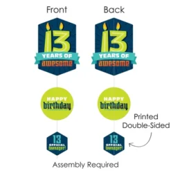 Big Dot Of Happiness Boy 13th Birthday - Official Teenager Birthday Party DIY Dangler Backdrop - Hanging Vertical Decorations - 30 Pieces 12 Big Dot Of Happiness Boy 13th Birthday - Official Teenager Birthday Party DIY Dangler Backdrop - Hanging Vertical Decorations - 30 Pieces -Party Planers Store GUEST 458052b9 924c 4b8f bcc7 74e715e953b2