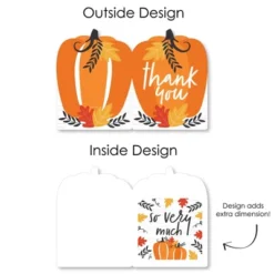 Big Dot Of Happiness Fall Pumpkin - Thank You Giant Greeting Card - Big Shaped Jumborific Card - 16.5 X 22 Inches -Party Planers Store GUEST 45da70a3 f917 42d9 b57a b676e5fe3343