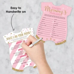 Big Dot Of Happiness Little Princess Crown - 2-in-1 Pink And Gold Princess Baby Shower Cards - Activity Duo Games - Set Of 20 -Party Planers Store GUEST 468f6217 309e 4746 8595 647bc61c32fc
