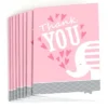 Big Dot Of Happiness Pink Elephant - Girl Baby Shower Or Birthday Party Thank You Cards (8 Count)