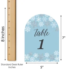 Big Dot Of Happiness Winter Wonderland - Snowflake Holiday Party And Winter Wedding Double-Sided 5 X 7 Inches Cards - Table Numbers - 1-20 -Party Planers Store GUEST 480b4008 8dfd 40d8 b90d c75dfdff82a1