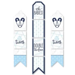 Big Dot Of Happiness It's Twin Boys - Hanging Vertical Paper Door Banners - Blue Twins Baby Shower Wall Decoration Kit - Indoor Door Decor -Party Planers Store GUEST 48119402 2782 43ac a143 b578ad7c24db