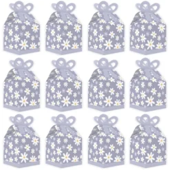 Big Dot Of Happiness Purple Daisy Flowers - Square Favor Gift Boxes - Floral Party Bow Boxes - Set Of 12 -Party Planers Store GUEST 48795eb8 329a 471c 8430 f8e8605bd44d