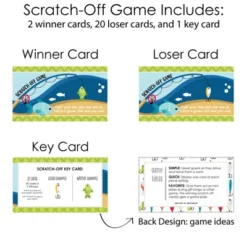 Big Dot Of Happiness Let's Go Fishing - Fish Themed Birthday Party Or Baby Shower Game Scratch Off Cards - 22 Count -Party Planers Store GUEST 48a11e96 3d06 442c ad7e cc4ebac46df0