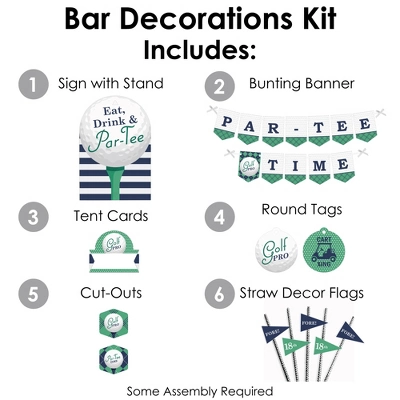 Big Dot Of Happiness Par-Tee Time - Golf - DIY Birthday Or Retirement Party Signs - Snack Bar Decorations Kit - 50 Pieces 4 Big Dot Of Happiness Par-Tee Time - Golf - DIY Birthday Or Retirement Party Signs - Snack Bar Decorations Kit - 50 Pieces - Image 2