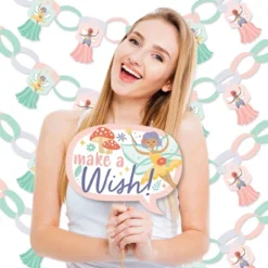 Big Dot Of Happiness Let's Be Fairies - Banner And Photo Booth Decorations - Fairy Garden Birthday Party Supplies Kit - Doterrific Bundle