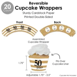 Big Dot Of Happiness We Still Do - 50th Wedding Anniversary - Anniversary Party Favors And Cupcake Kit - Fabulous Favor Party Pack - 100 Pieces -Party Planers Store GUEST 4a65b8ee 614b 4901 894d 61eef795d59e