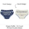 Big Dot Of Happiness Ahoy - Nautical - Diaper Shaped Raffle Ticket Inserts - Baby Shower Activities - Diaper Raffle Game - Set Of 24