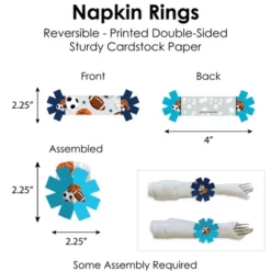 Big Dot Of Happiness Go, Fight, Win - Sports - Baby Shower Or Birthday Party Paper Charger & Table Decorations Chargerific Kit For 8 -Party Planers Store GUEST 4a82805f 00df 46ad 8329 edd9284f5b7e