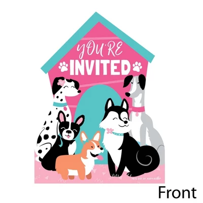 Big Dot Of Happiness Pawty Like A Puppy Girl - Shaped Fill-in Invites - Pink Dog Baby Shower Or Birthday Party Invite Cards With Envelopes - Set Of 12 3 Big Dot Of Happiness Pawty Like A Puppy Girl - Shaped Fill-in Invites - Pink Dog Baby Shower Or Birthday Party Invite Cards With Envelopes - Set Of 12