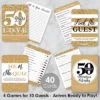 Big Dot Of Happiness We Still Do - 50th Wedding Anniversary - 4 Anniversary Party Games - 10 Cards Each - Gamerific Bundle 2 Big Dot Of Happiness We Still Do - 50th Wedding Anniversary - 4 Anniversary Party Games - 10 Cards Each - Gamerific Bundle -Party Planers Store GUEST 4ab84427 10b3 45c1 abb6 a2ca967e9d36