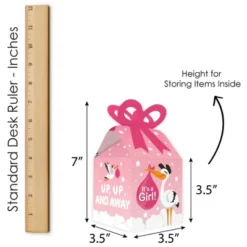 Big Dot Of Happiness Girl Special Delivery - Square Favor Gift Boxes - It's A Girl Stork Baby Shower Bow Boxes - Set Of 12 -Party Planers Store GUEST 4abfedb0 079a 4669 afae 591dcf422a21