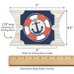 Big Dot Of Happiness Ahoy - Nautical - Favor Gift Boxes - Baby Shower Or Birthday Party Large Pillow Boxes - Set Of 12 -Party Planers Store GUEST 4b967b76 d731 4c8a 9c2b 633f708f1cc8