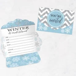 Big Dot Of Happiness Winter Wonderland - Fill-In Cards - Snowflake Holiday Party And Winter Wedding Fold And Send Invitations - Set Of 8 -Party Planers Store GUEST 4bb4852f 1fc9 49a9 98e2 4e076822783f