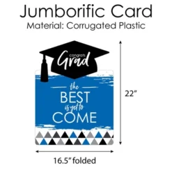 Big Dot Of Happiness Blue Grad - Best Is Yet To Come - Royal Blue Congratulations Giant Greeting Card - Big Shaped Jumborific Card -Party Planers Store GUEST 4cb08a3c 3919 40e2 89d0 25aebaefbced