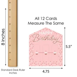 Big Dot Of Happiness Pink Rose Gold Birthday - Happy Birthday Party Game Pickle Cards - Pull Tabs 3-in-a-Row - Set Of 12 -Party Planers Store GUEST 4cfdd595 9cb3 4dd9 bfe7 f7cedb827249