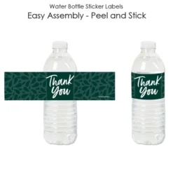 Big Dot Of Happiness Emerald Elegantly Simple - Guest Party Favors Water Bottle Sticker Labels - Set Of 20