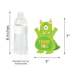 Big Dot Of Happiness Monster Bash - Shaped Thank You Cards - Little Monster Birthday Party Or Baby Shower Thank You Cards With Envelopes - Set Of 12 -Party Planers Store GUEST 4eb6316c 371d 49c2 9ef5 8b0d228e79ea