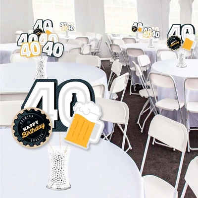 Big Dot Of Happiness Cheers And Beers To 40 Years - 40th Birthday Party Centerpiece Sticks - Showstopper Table Toppers - 35 Pieces 3 Big Dot Of Happiness Cheers And Beers To 40 Years - 40th Birthday Party Centerpiece Sticks - Showstopper Table Toppers - 35 Pieces