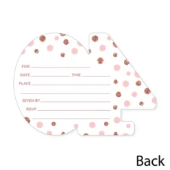 Big Dot Of Happiness 40th Pink Rose Gold Birthday - Shaped Fill-In Invitations - Happy Birthday Party Invitation Cards With Envelopes - Set Of 12 -Party Planers Store GUEST 4f57d2c5 39b9 4354 ab5c 77e11583ea3e