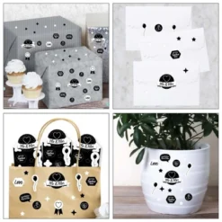 Big Dot Of Happiness Mr. And Mrs. - Black And White Wedding Or Bridal Shower Favor Kids Stickers - 16 Sheets - 256 Stickers -Party Planers Store GUEST 4f9cad2a 7765 418e 8711 3e92119d1f62