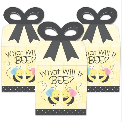 Big Dot Of Happiness What Will It BEE? - Square Favor Gift Boxes - Gender Reveal Party Bow Boxes - Set Of 12 3 Big Dot Of Happiness What Will It BEE? - Square Favor Gift Boxes - Gender Reveal Party Bow Boxes - Set Of 12