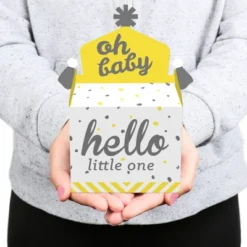 Big Dot Of Happiness Hello Little One - Yellow And Gray - Treat Box Party Favors - Neutral Baby Shower Goodie Gable Boxes - Set Of 12 -Party Planers Store GUEST 50202ac9 80b4 4e7b bda6 bfb632e15dc0