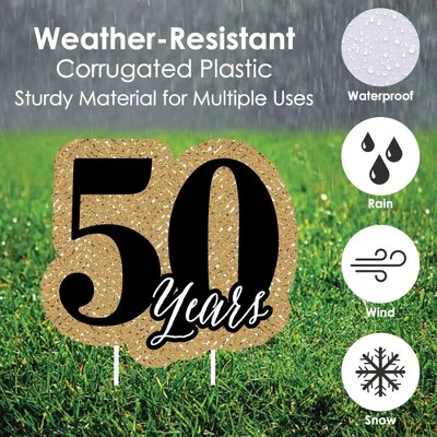 Big Dot Of Happiness We Still Do - 50th Wedding Anniversary Lawn Decorations - Outdoor Anniversary Party Yard Decorations - 10 Piece 5 Big Dot Of Happiness We Still Do - 50th Wedding Anniversary Lawn Decorations - Outdoor Anniversary Party Yard Decorations - 10 Piece - Image 3